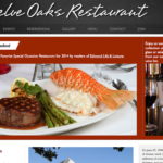 BeGraphic Website Design Sample-Twelve Oaks Restaurant